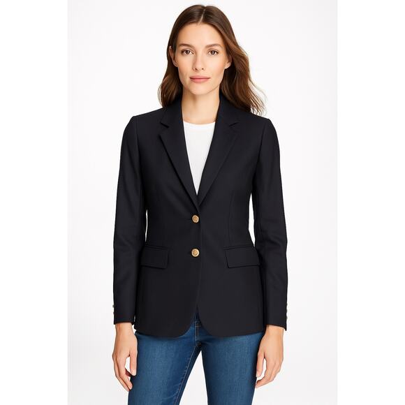 Brooks Brothers Navy Wool Blazer Gold Button Blazer Jacket - Picture 1 of 7